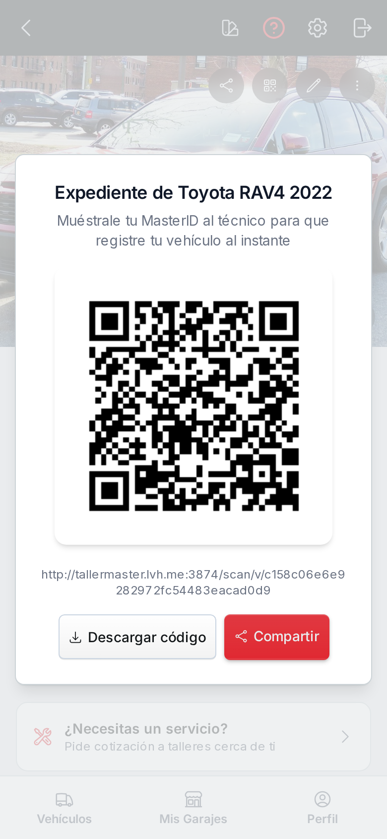 Código del vehículo, listo para que cualquier taller lo lea